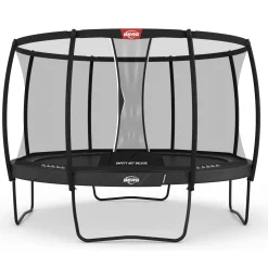 Berg Trampolin|Trampolin Champion inkl. Sicherheitsnetz Deluxe AirFlow Pro grau