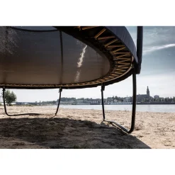 Berg Trampolin|Trampolin Champion inkl. Sicherheitsnetz Deluxe AirFlow Pro grau