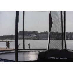 Berg Trampolin|Trampolin Champion inkl. Sicherheitsnetz Deluxe AirFlow Pro grau