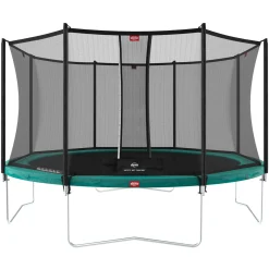 Berg Trampolin|Trampolin Favorit inkl. Sicherheitsnetz Comfort grau