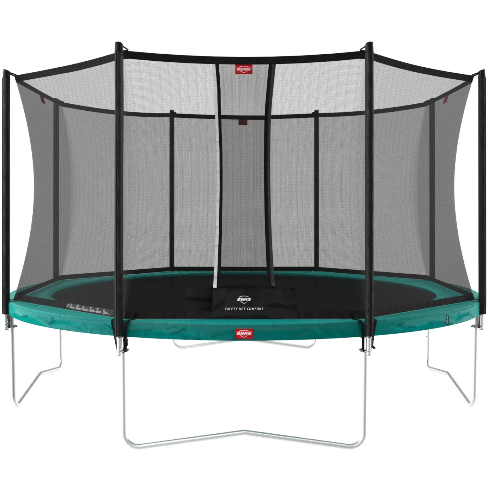 Berg Trampolin|Trampolin Favorit inkl. Sicherheitsnetz Comfort grau