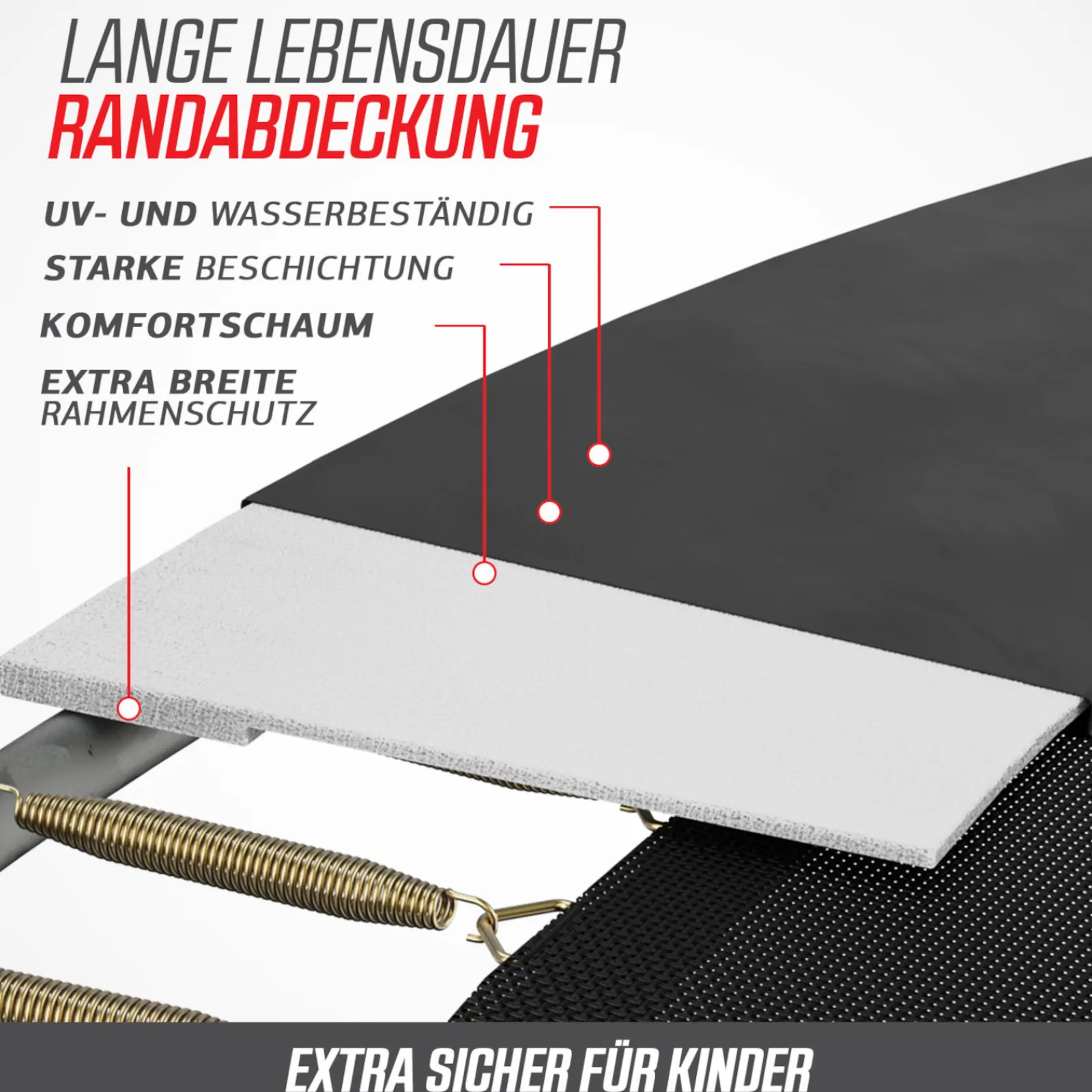 Berg Trampolin|Trampolin Favorit inkl. Sicherheitsnetz Comfort grau