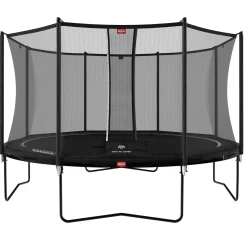Berg Trampolin|Trampolin Favorit inkl. Sicherheitsnetz Comfort grau