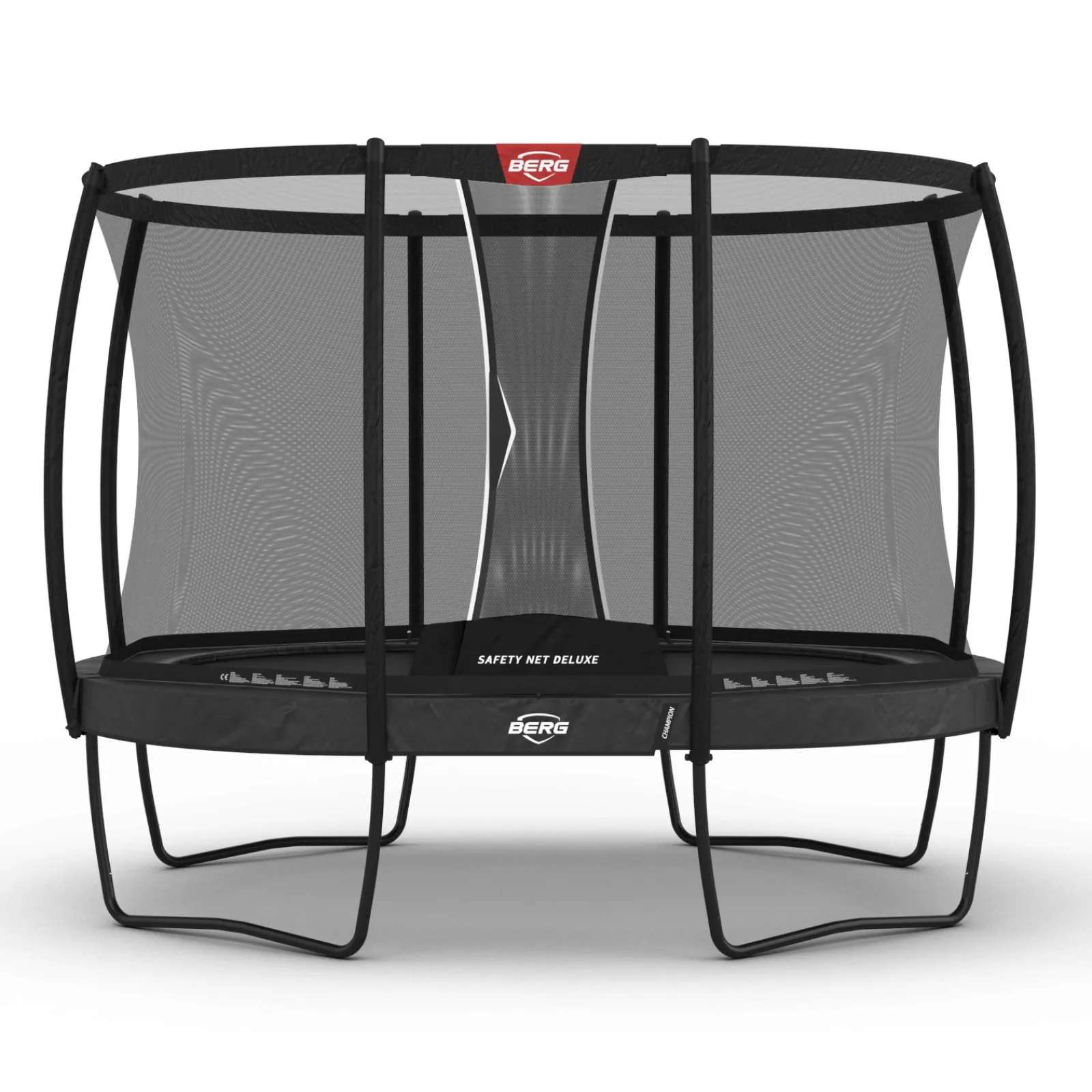 Berg Trampolin|Trampolin Grand Champion inkl. Sicherheitsnetz Deluxe AirFlow Pro grau