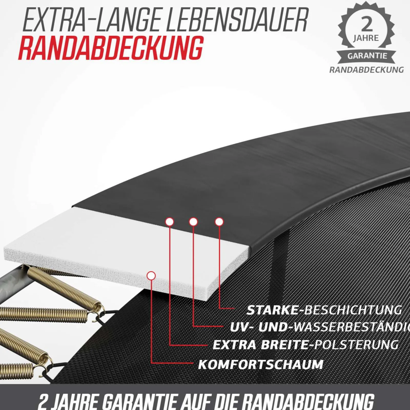 Berg Trampolin|Trampolin Grand Champion inkl. Sicherheitsnetz Deluxe AirFlow Pro grau