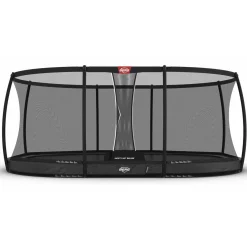 Berg Trampolin|Trampolin Grand Champion InGround inkl. Sicherheitsnetz grau
