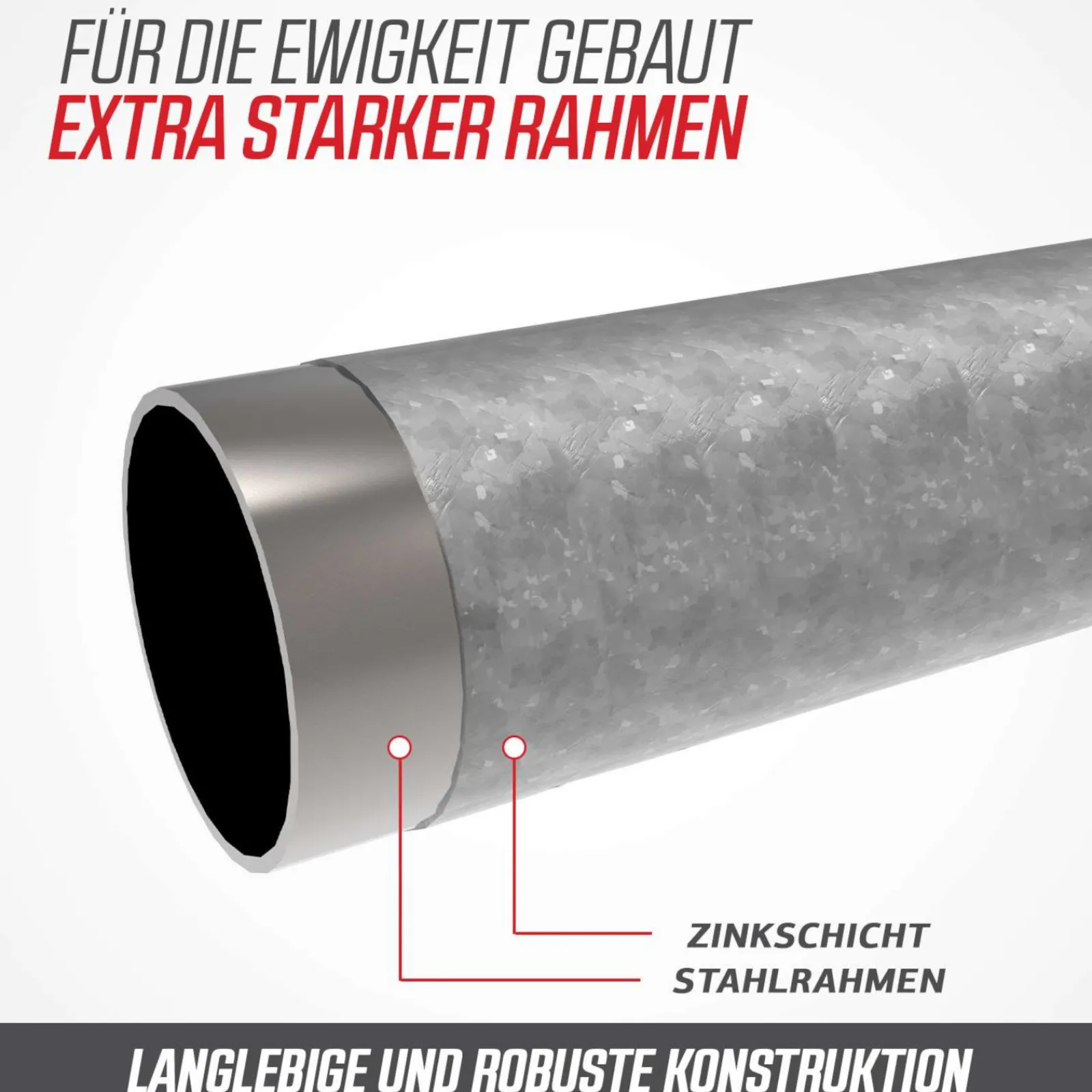 Berg Trampolin|Trampolin Grand Champion InGround inkl. Sicherheitsnetz grau
