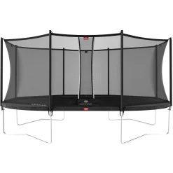 Berg Trampolin|Trampolin Grand Favorit inkl. Sicherheitsnetz Comfort grau