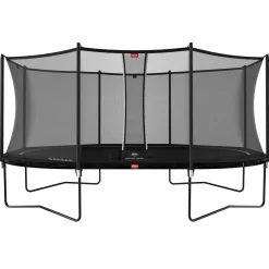 Berg Trampolin|Trampolin Grand Favorit inkl. Sicherheitsnetz Comfort grau