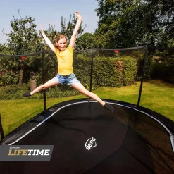Berg Trampolin|Trampolin Grand Favorit inkl. Sicherheitsnetz Comfort grau