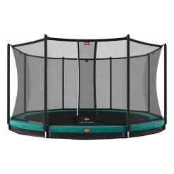 Berg Trampolin|Trampolin InGround Favorit inkl. Sicherheitsnetz Comfort grau