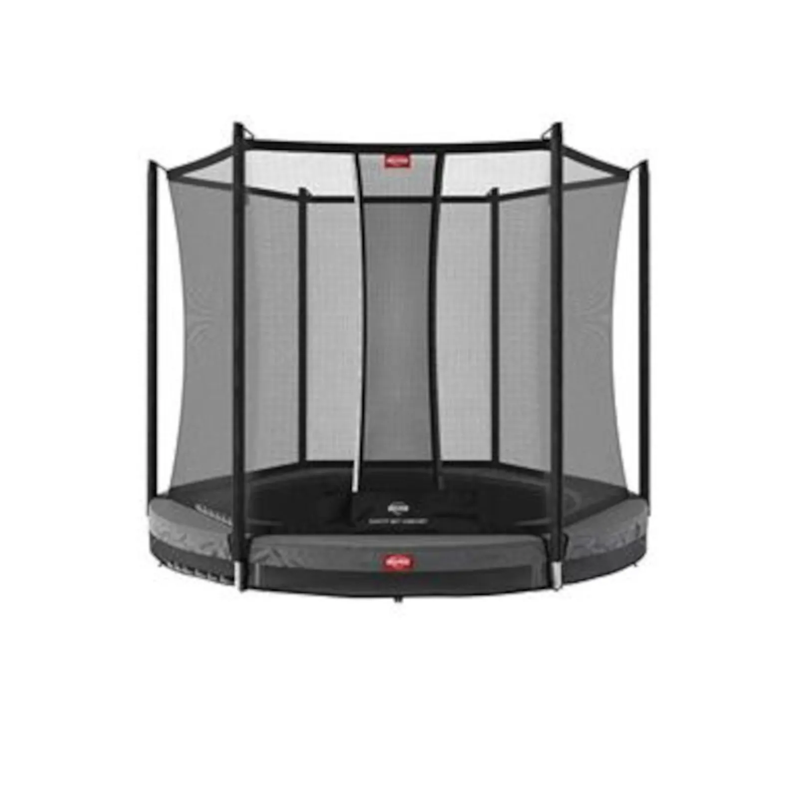 Berg Trampolin|Trampolin InGround Favorit inkl. Sicherheitsnetz Comfort grau
