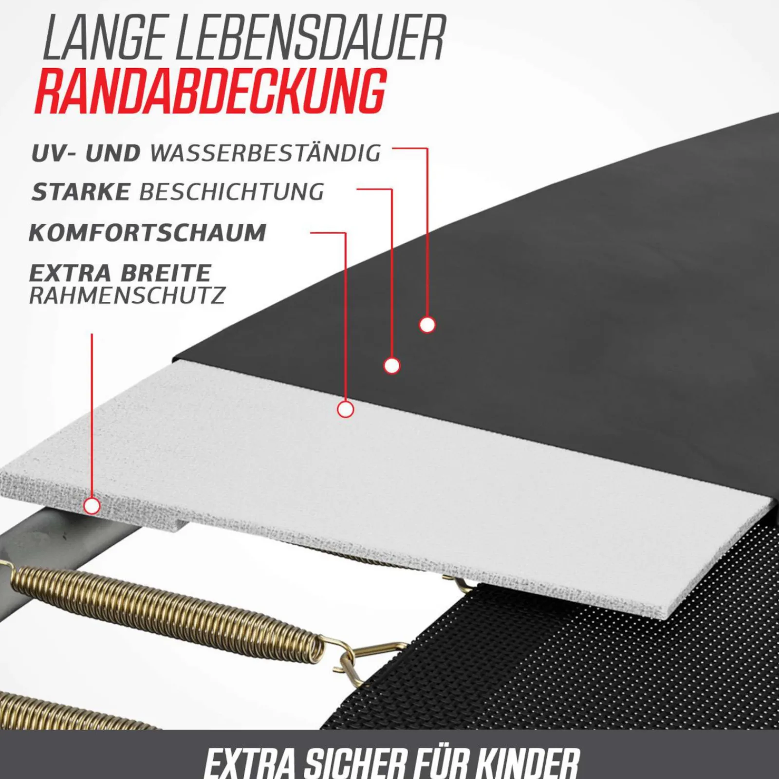 Berg Trampolin|Trampolin InGround Favorit inkl. Sicherheitsnetz Comfort grau