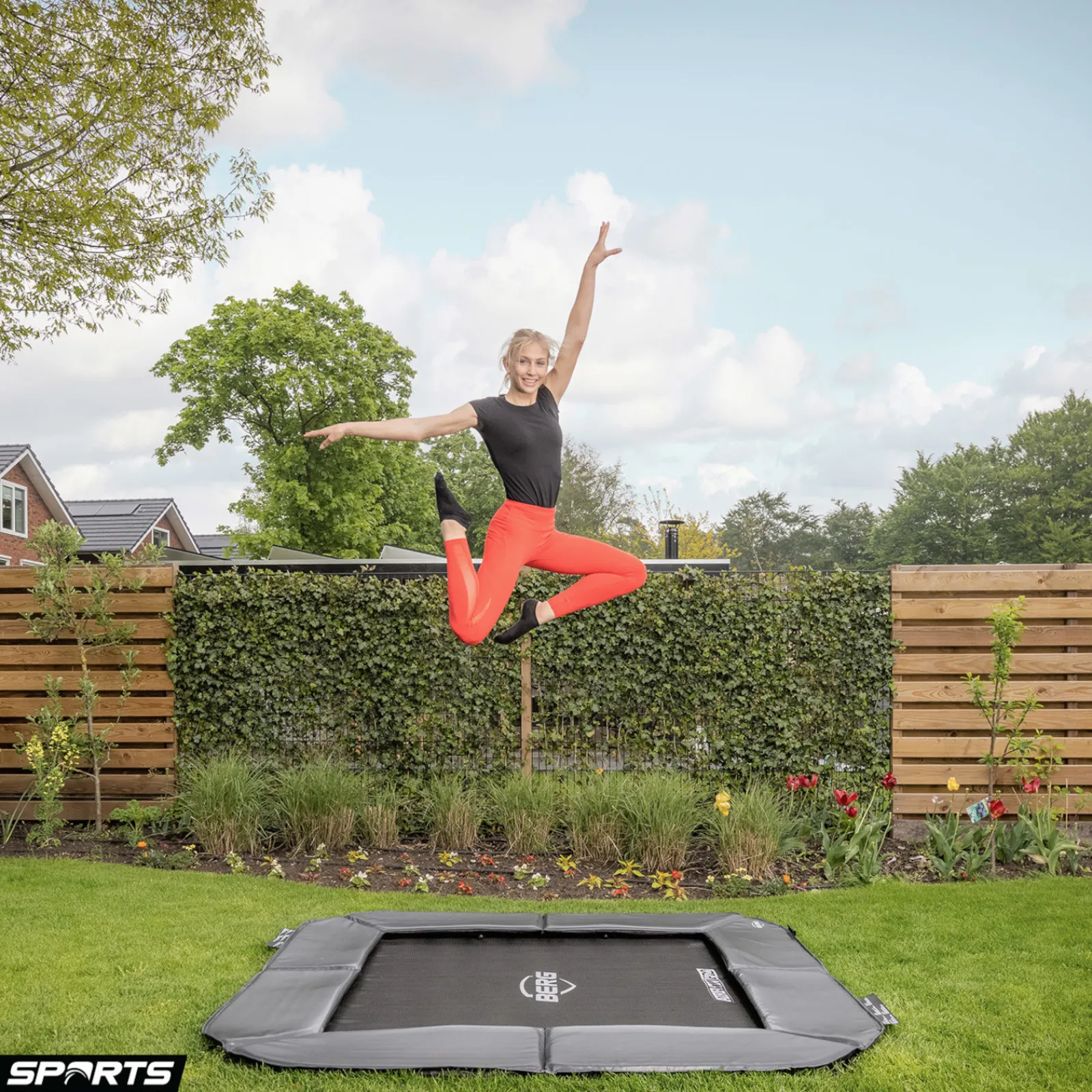 Berg Trampolin|Trampolin Ultim Champion Flatground Sports AirFlow Pro grün