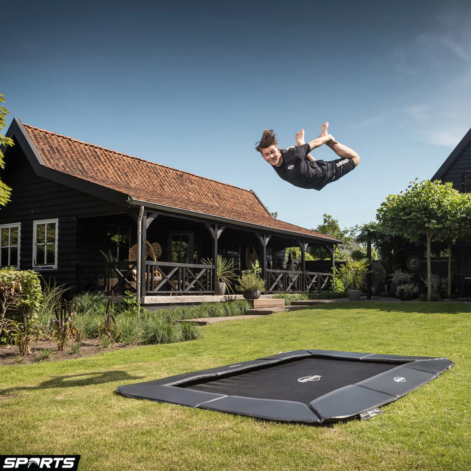 Berg Trampolin|Trampolin Ultim Champion Flatground Sports AirFlow Pro grün