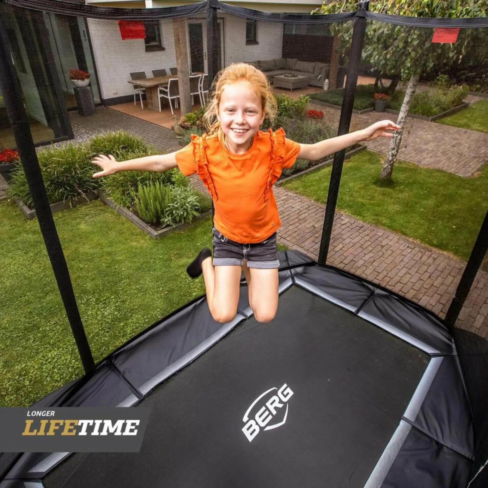 Berg Trampolin|Trampolin Ultim Favorit inkl. Sicherheitsnetz Comfort schwarz