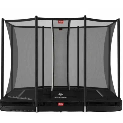 Berg Trampolin|Trampolin Ultim Favorit InGround inkl. Sicherheitsnetz Comfort grau