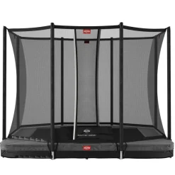 Berg Trampolin|Trampolin Ultim Favorit InGround inkl. Sicherheitsnetz Comfort grau