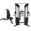 BodyCraft Kraftstation|Kabelzugstation|Kabelzugstation HFT inkl. Hantelbank F603