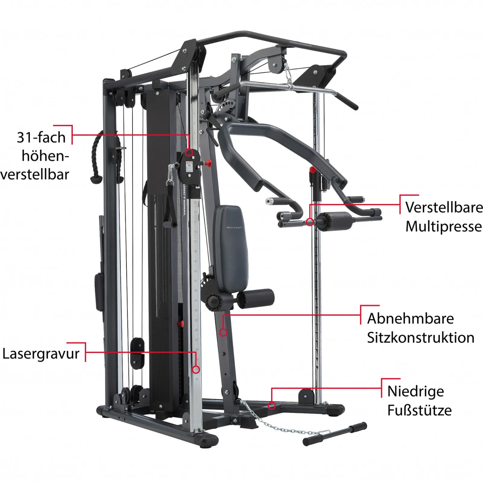 BodyCraft Kraftstation|MFT Multi Functional Trainer