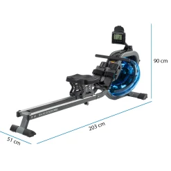 cardiostrong Rudergerät|Baltic Rower Pro Rudergerät blauer Tank, grauer Rahmen