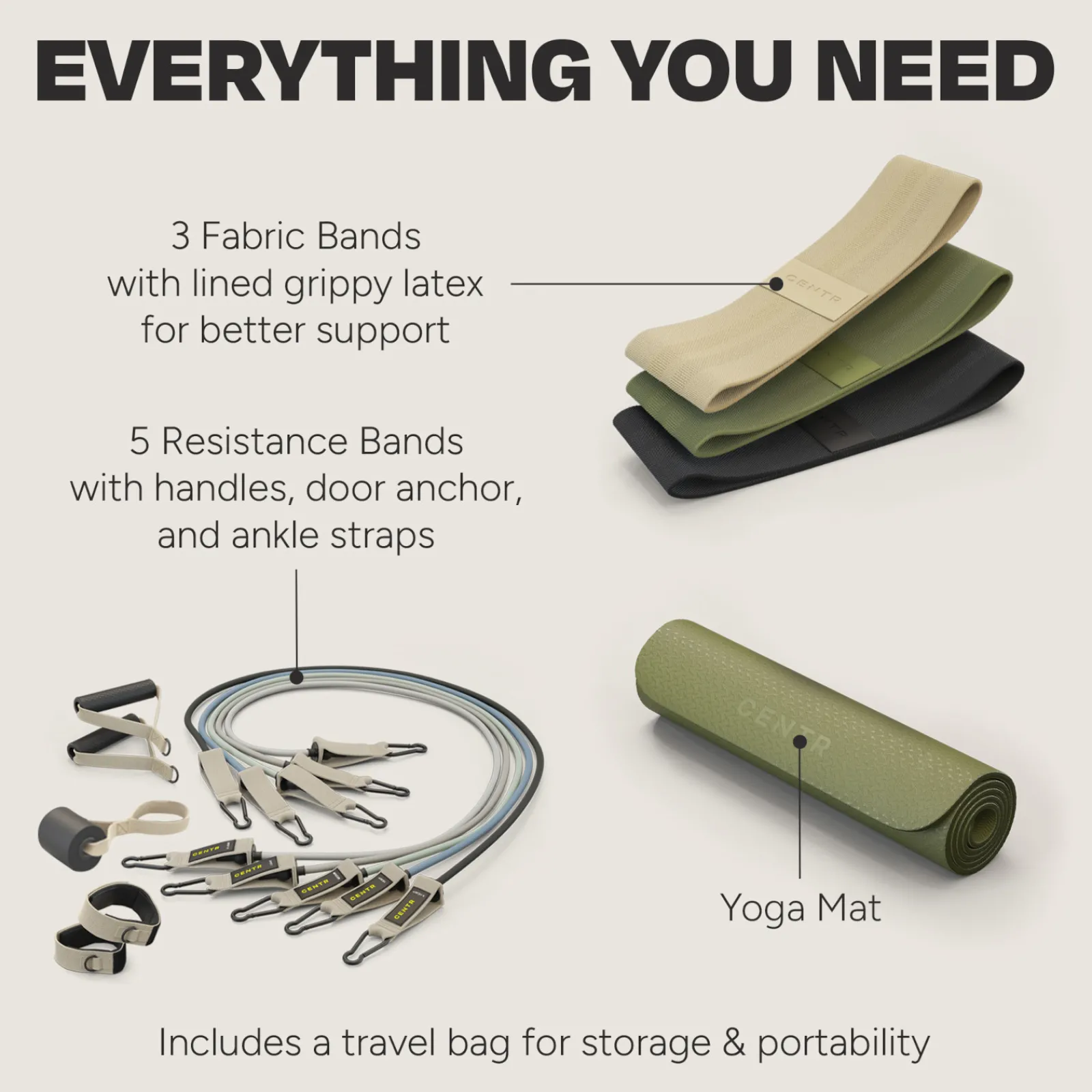 Centr Yogamatte & Gymnastikmatte|Fitness Kit