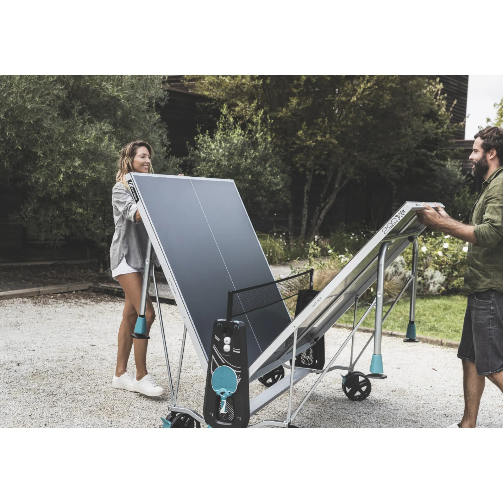 Cornilleau Outdoor-Tischtennisplatte|Outdoor Tischtennisplatte 200X Blau