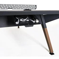 Cornilleau Outdoor-Tischtennisplatte|Outdoor Tischtennnisplatte Origin Dark Stone Oberfläche mit schwarzem Rahmen