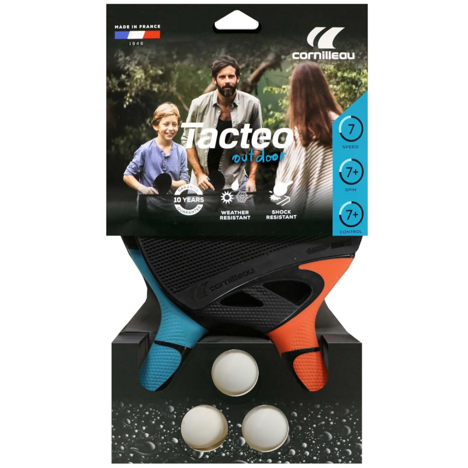 Cornilleau Tischtennisschläger|Tischtennisschläger Set Duo Tacteo