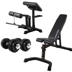 Darwin Fitness Hantelbank|Darwin Hantelbank FB90 und 2 Kurzhanteln 15 kg