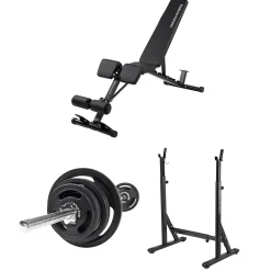 Darwin Fitness Hantelbank|Darwin Langhantel Trainings-Set