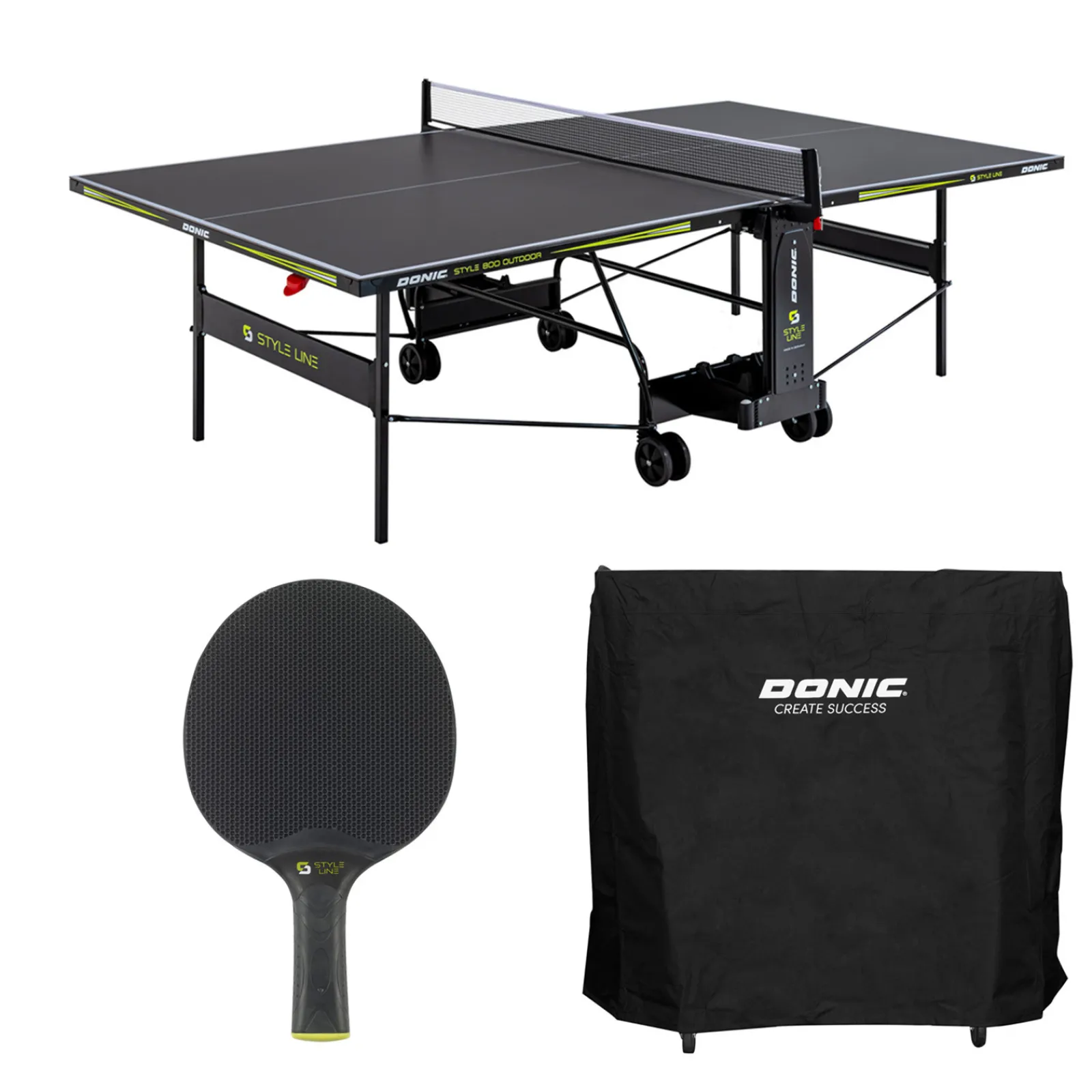 Donic Outdoor-Tischtennisplatte|Outdoor Tischtennisplatte Style 800 inkl. Zubehör
