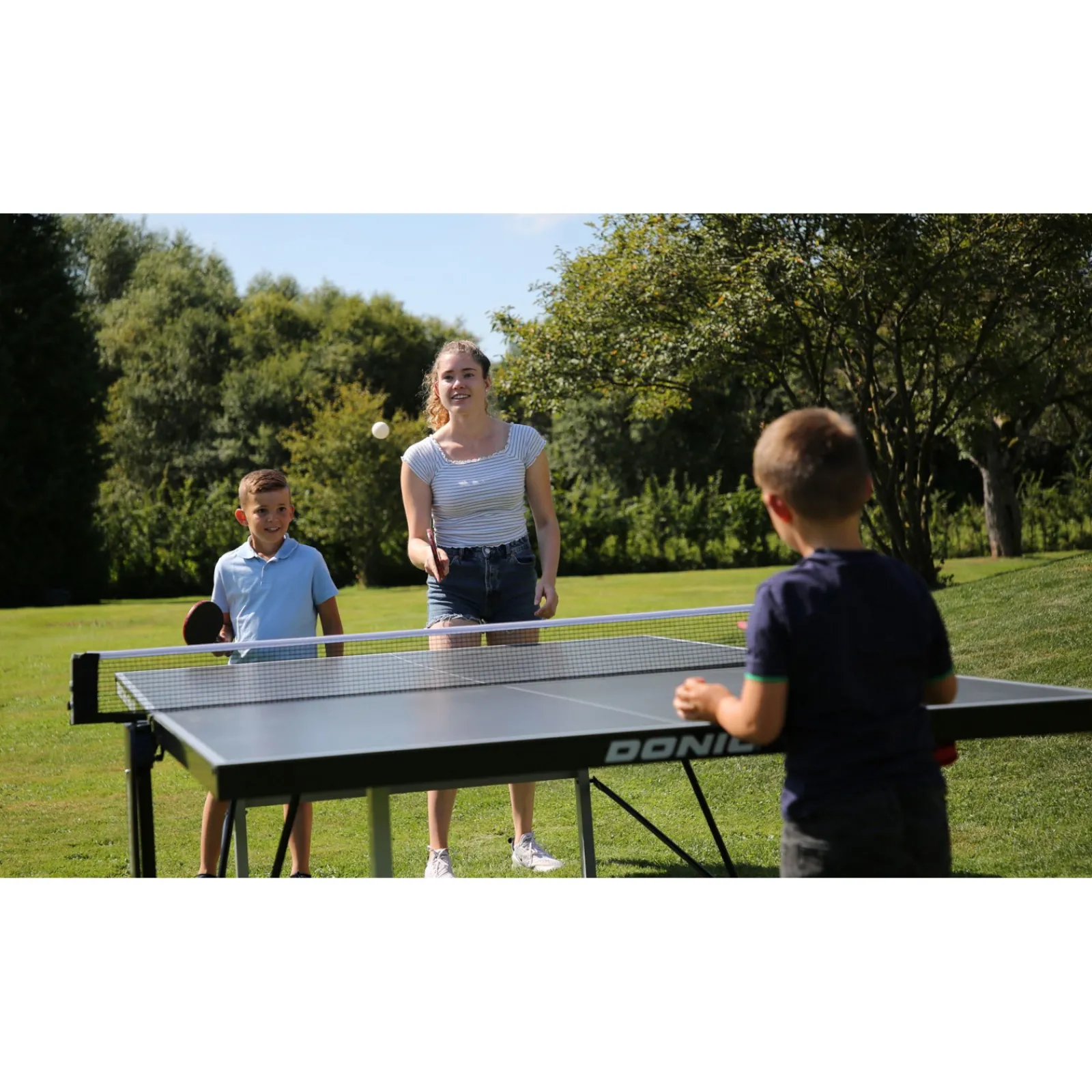 Donic Outdoor-Tischtennisplatte|Outdoor Tischtennisplatte Roller 1000 Blau
