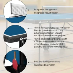Schildkröt Indoor-Tischtennisplatte|Donic- Indoor-Tischtennisplatte SpaceTec