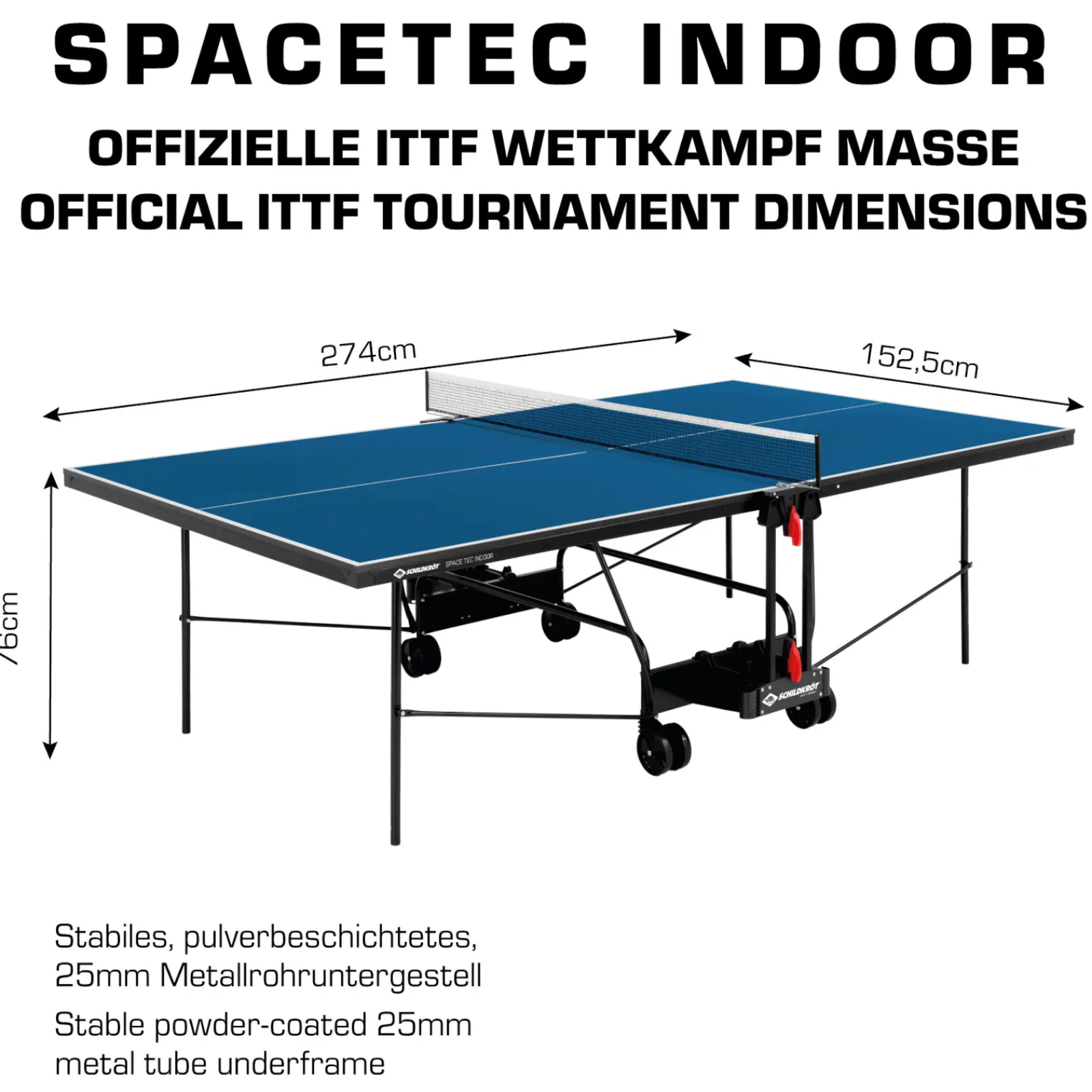Schildkröt Indoor-Tischtennisplatte|Donic- Indoor-Tischtennisplatte SpaceTec