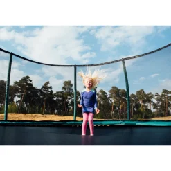 Etan Trampolin|Gartentrampolin Premium Gold inkl. Sicherheitsnetz grau