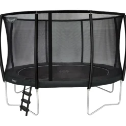 Etan Trampolin|Gartentrampolin Premium Gold inkl. Sicherheitsnetz grau