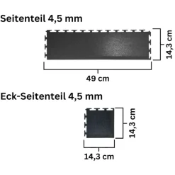 BWD Bodenschutzmatten|Flexi-Tile Bodenschutzmatte Premium Eckstück