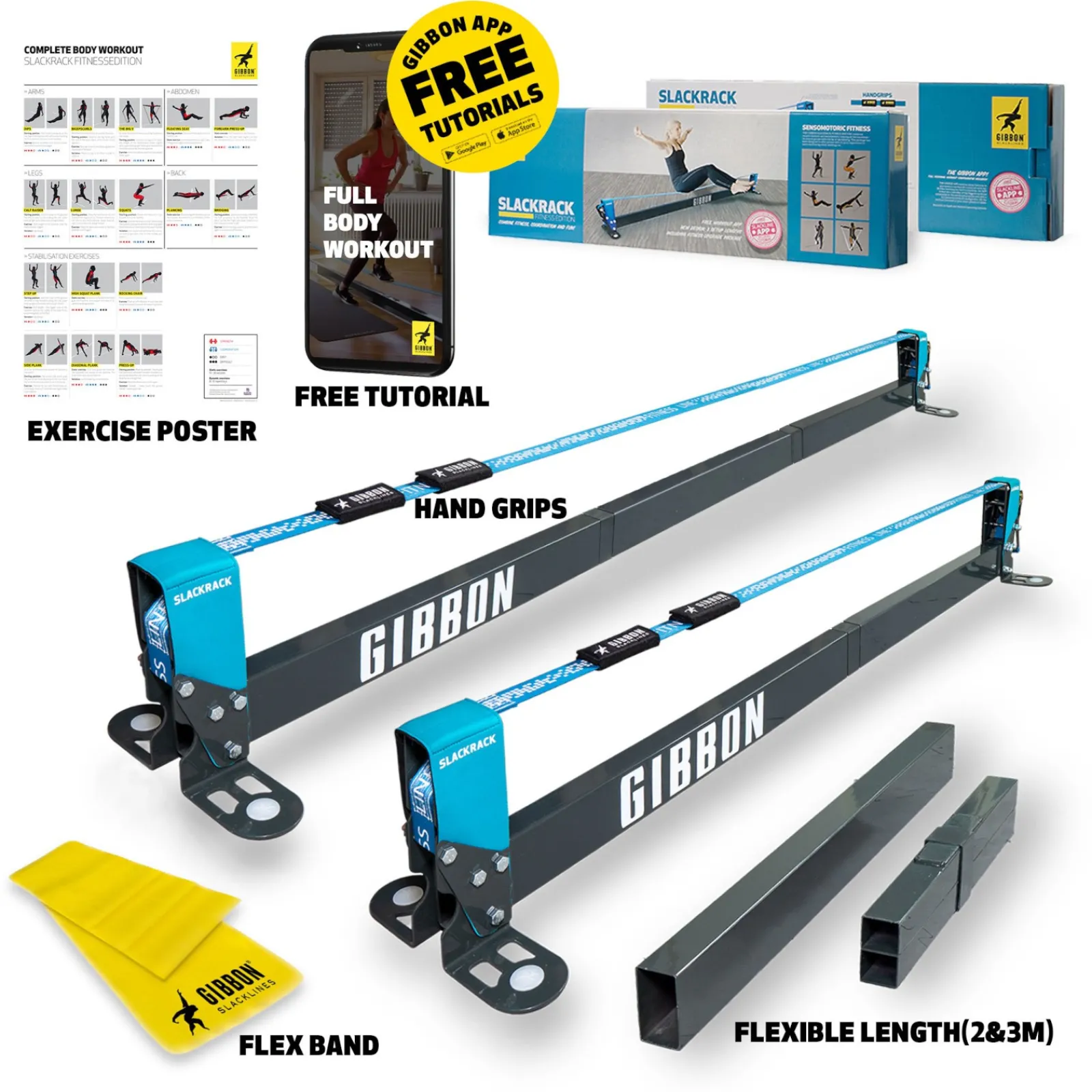 Gibbon Slackline|Balance Und Koordination|Slackline SlackRack Fitness Edition