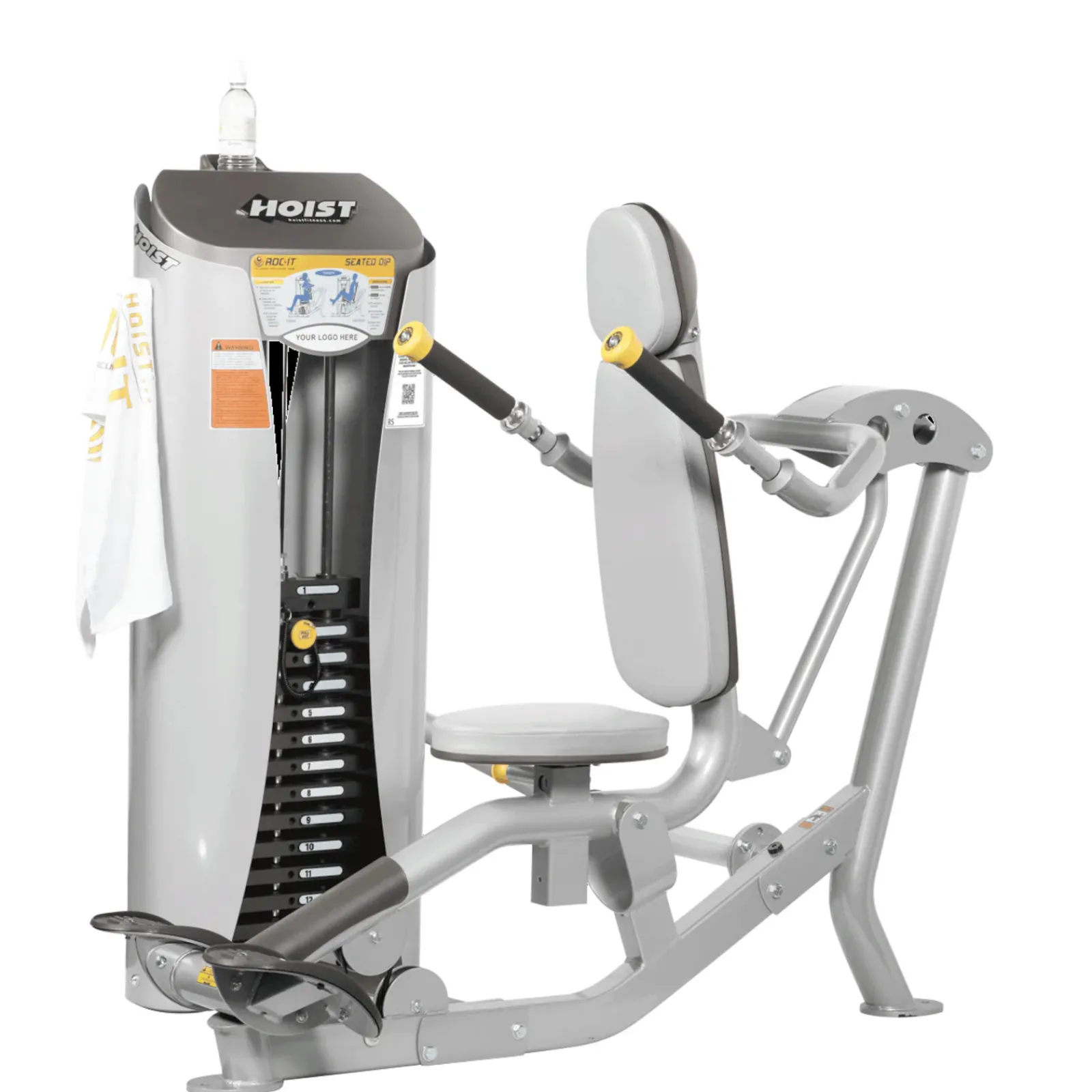 Hoist Kraftstation|Studio-Kraftgeräte|Fitness Kraftstation Seated Dip Roc-It 101 Platinum-Rahmen dunkelgrau