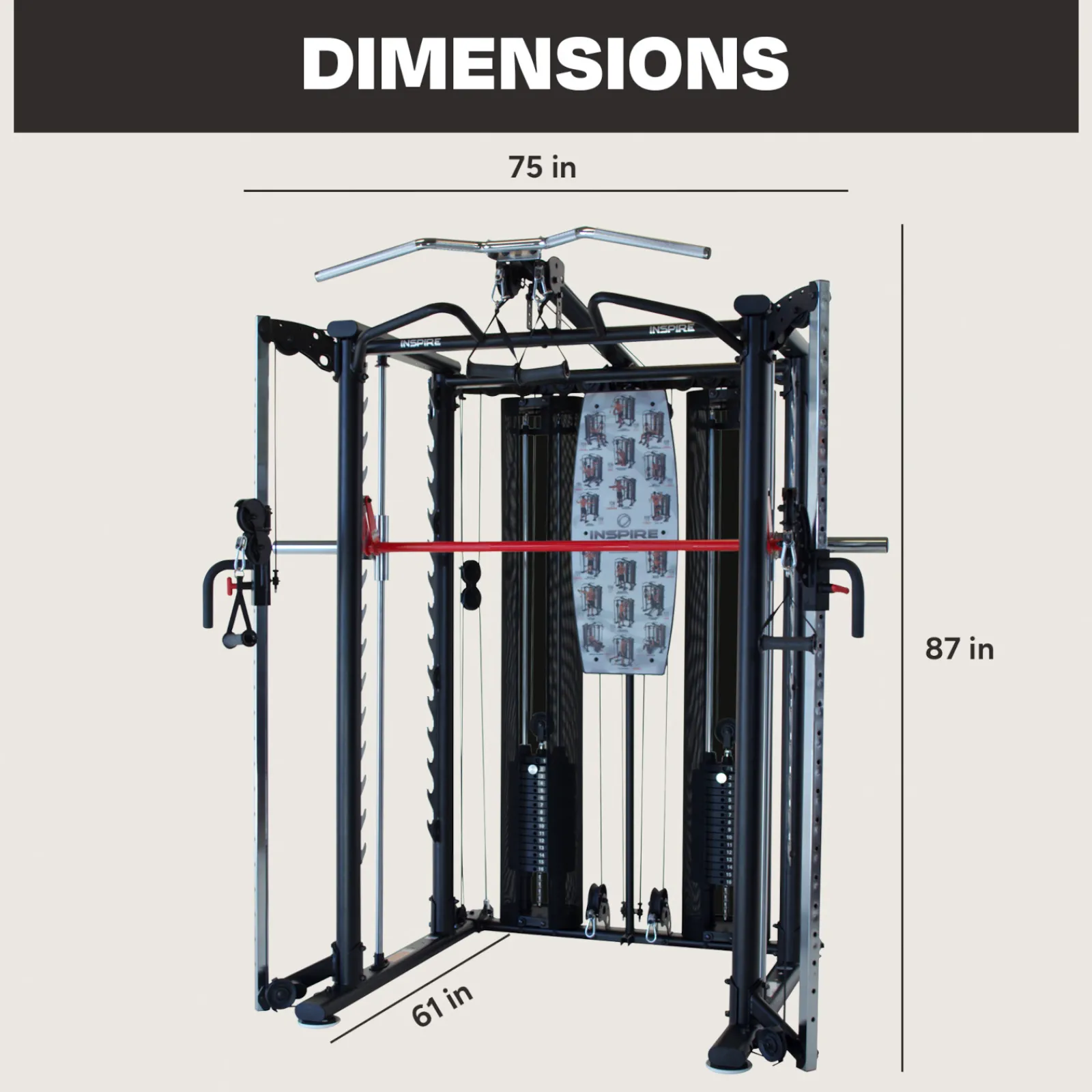 Inspire Kraftstation|Kabelzugstation|Kraftstation SCS Smith Cage System
