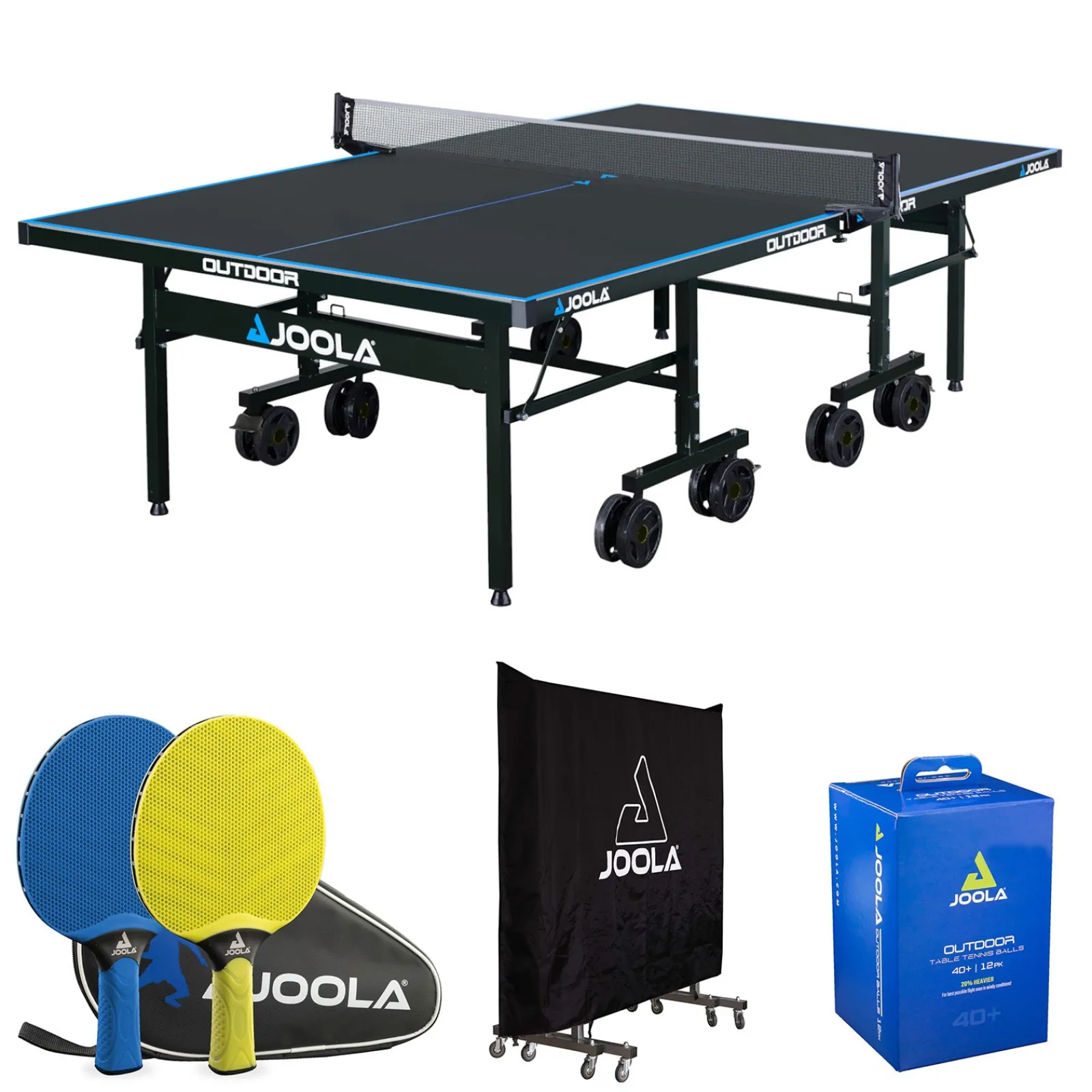 Joola Outdoor-Tischtennisplatte|Outdoor Tischtennisplatte J500A inkl. Zubehör-Set