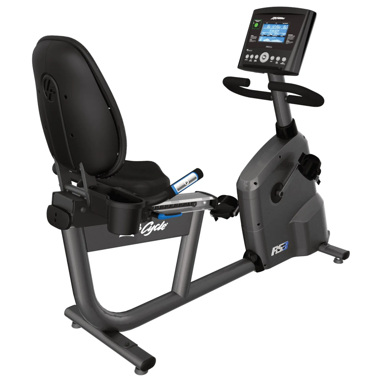 Life Fitness Ergometer|Liegeergometer|Liegeergometer RS3 Go deutsche Konsole