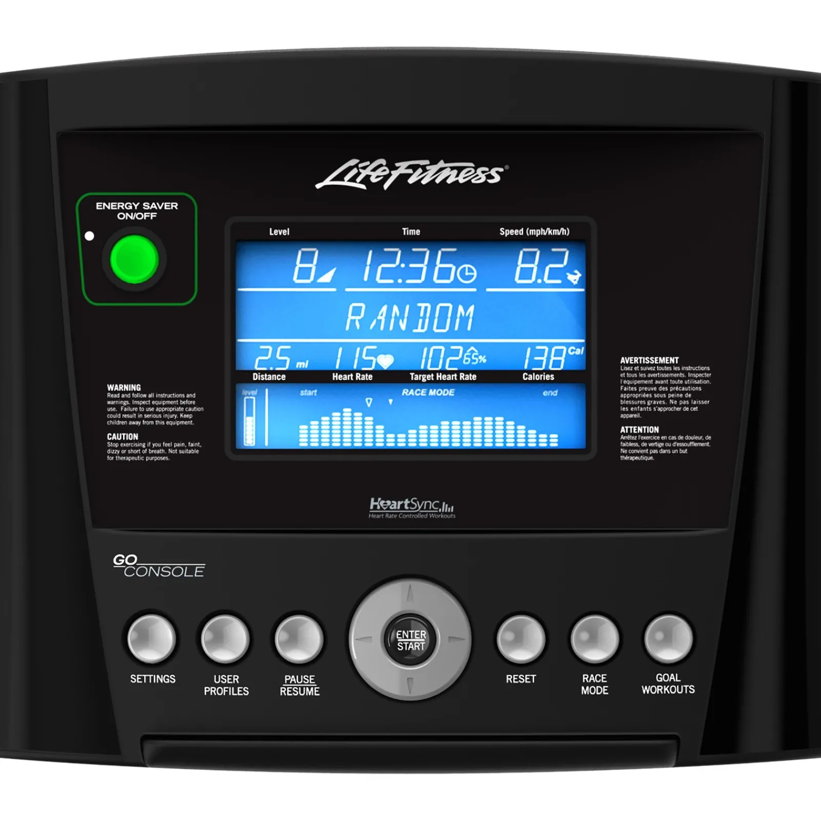 Life Fitness Ergometer|Liegeergometer|Liegeergometer RS3 Go deutsche Konsole