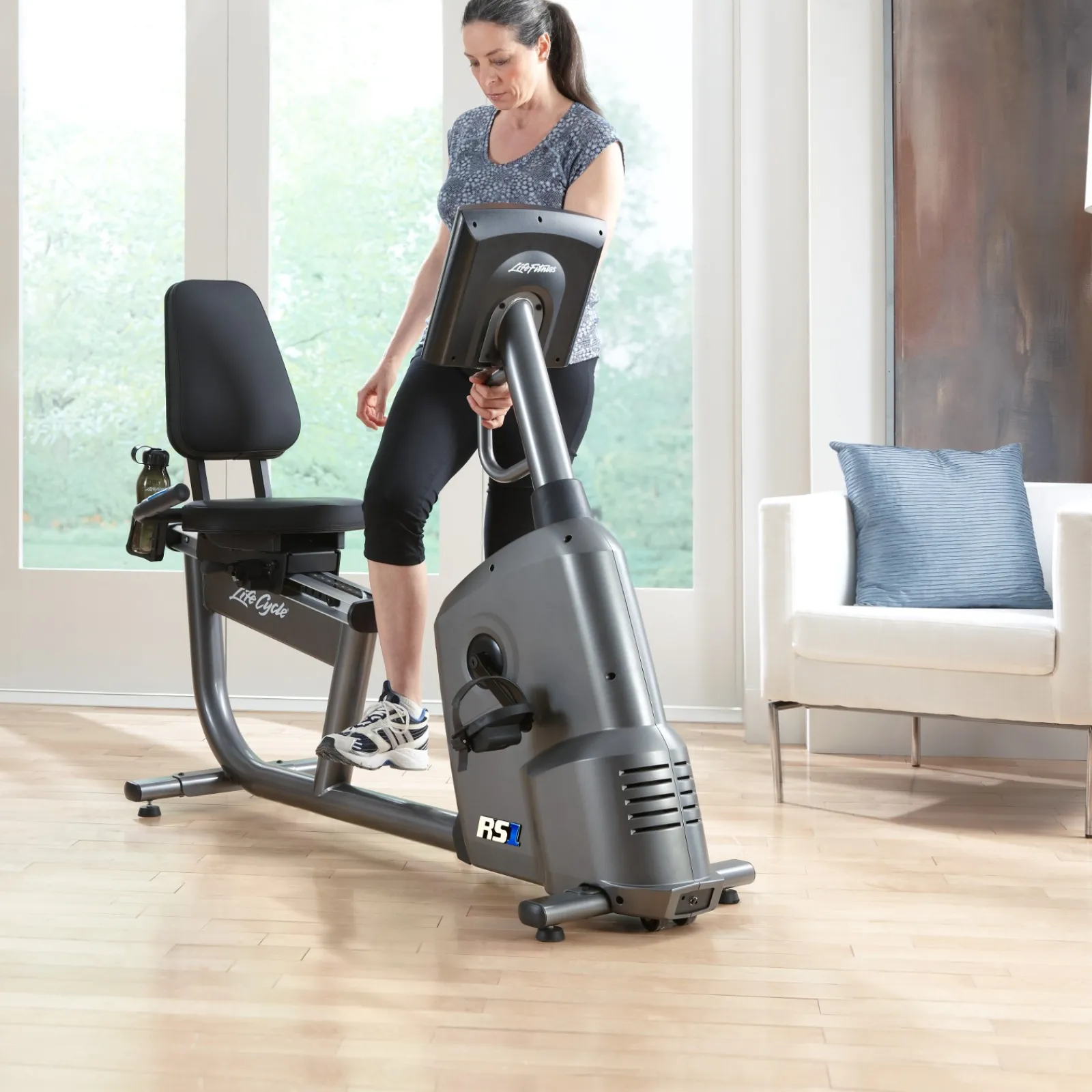 Life Fitness Ergometer|Liegeergometer|Liegeergometer RS1 Go deutsche Konsole