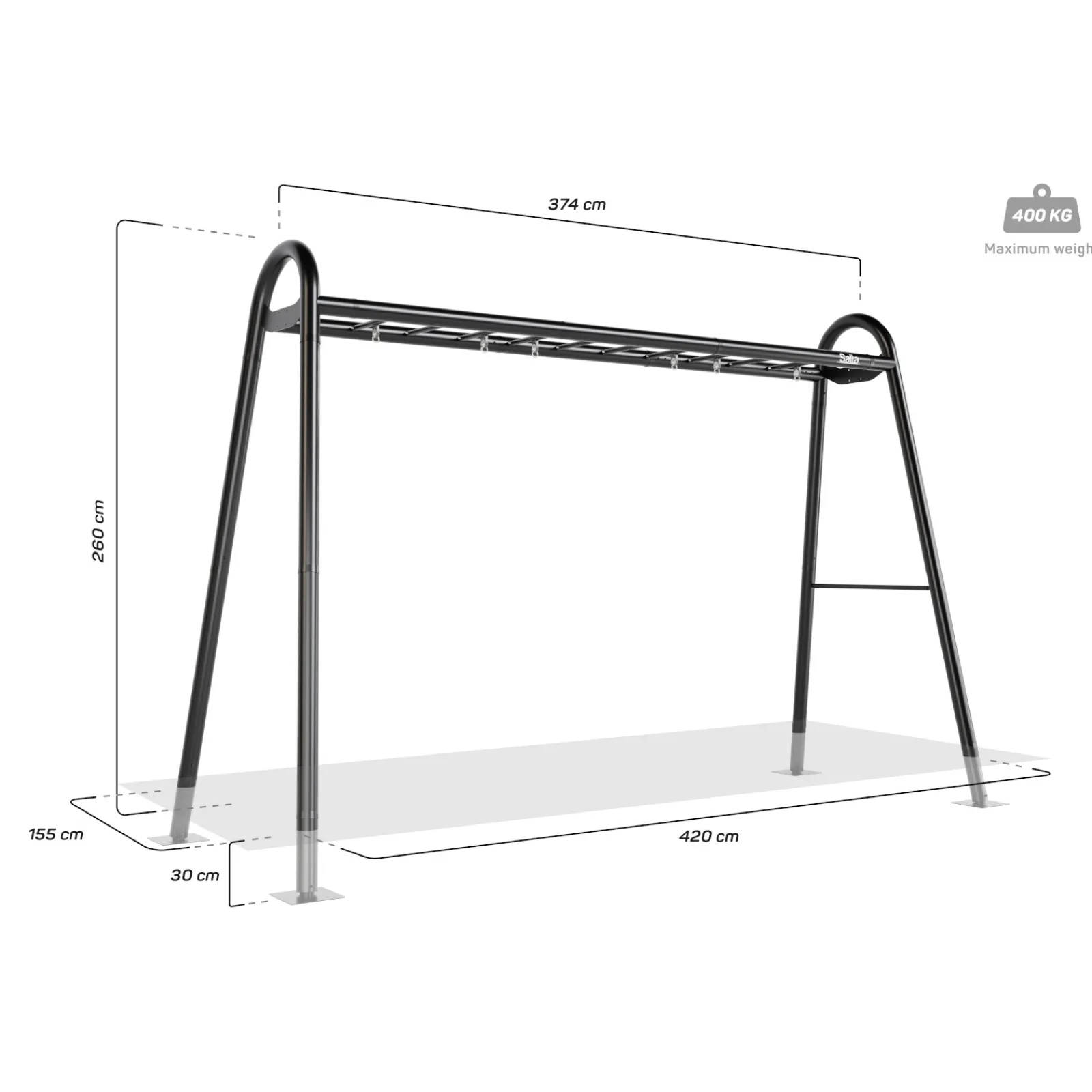Salta Outdoor-Spielgeräte|Klettergerüst PlayFit Monkeybar Rahmen L ohne Zubehör