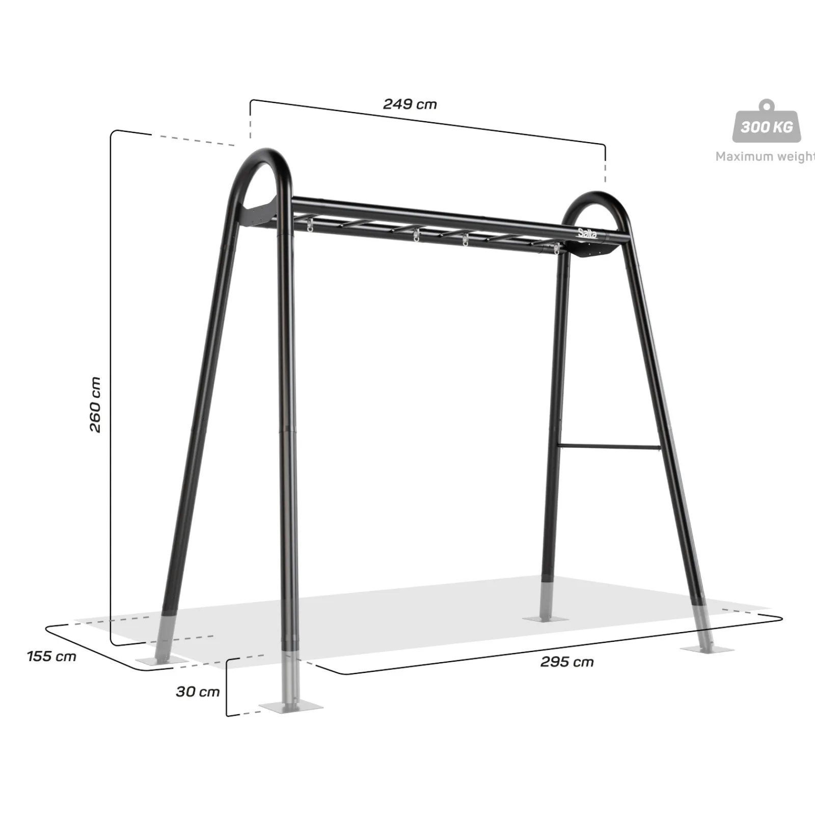Salta Outdoor-Spielgeräte|Klettergerüst PlayFit Monkeybar Rahmen L ohne Zubehör