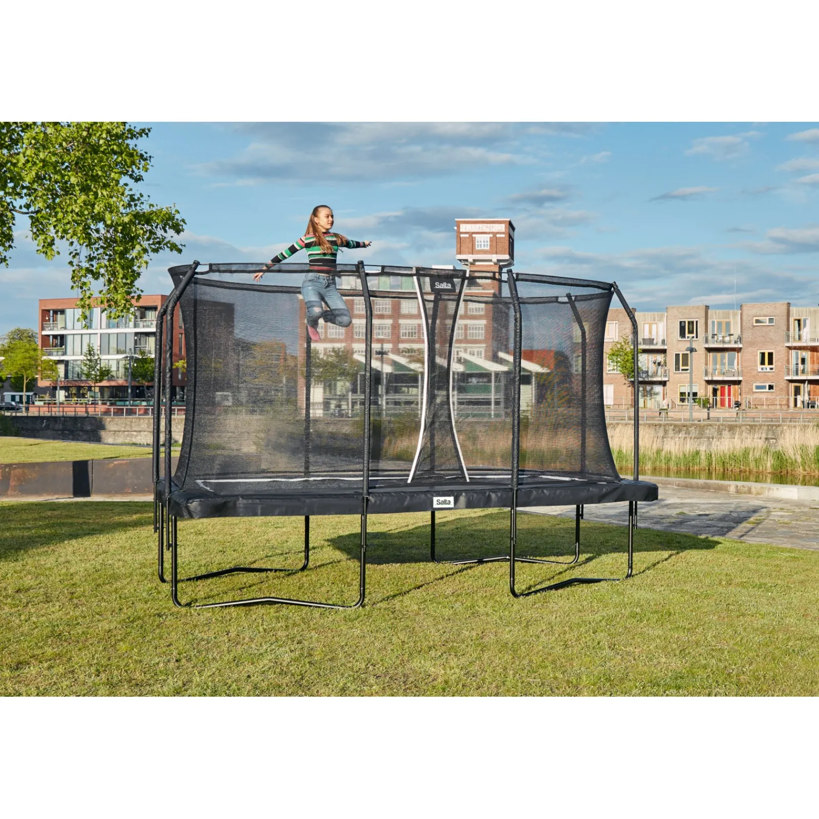 Salta Trampolin|Trampolin Premium Black rechteckig 214 x 153 cm