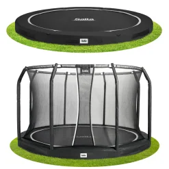 Salta Trampolin|Trampolin Premium Ground (Ausstellungsstück) 251 cm inkl. Sicherheitsnetz schwarz