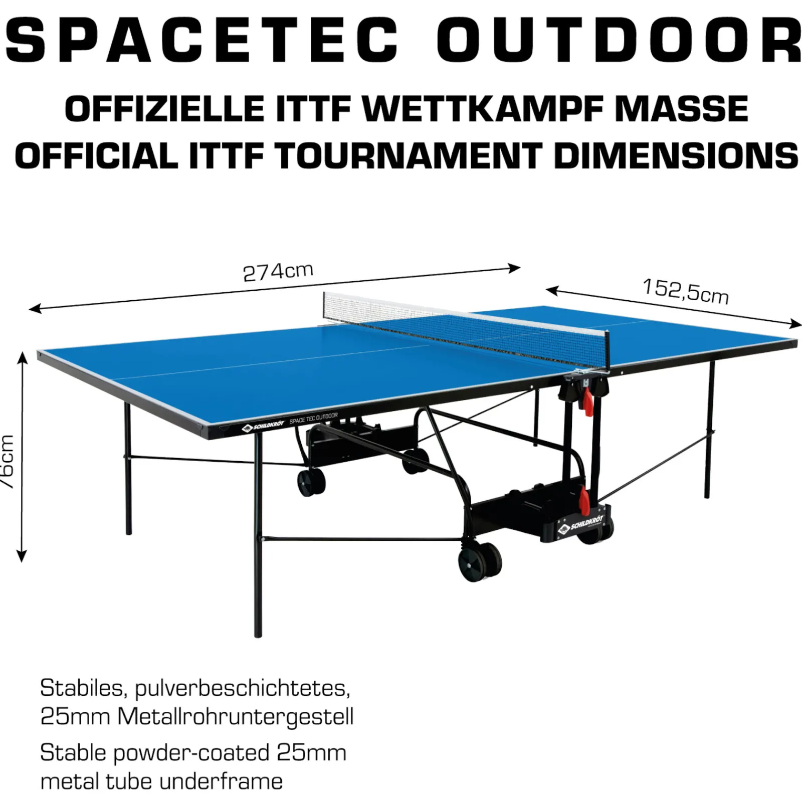 Schildkröt Outdoor-Tischtennisplatte|Outdoor Tischtennisplatte SpaceTec